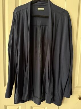 Columbia Women's Dark Navy Open-Front Drapey Cardigan Jacket